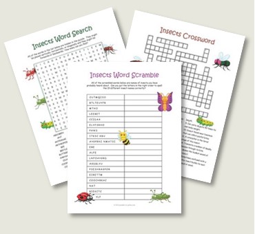 Insect Puzzle Bundle - 3 Printable Puzzles