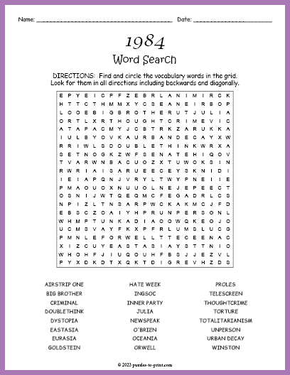 1984 Word Search