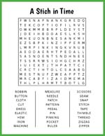 A Stich in Time Word Search thumbnail