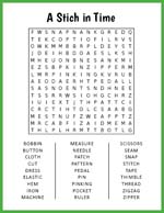 A Stich in Time Word Search thumbnail