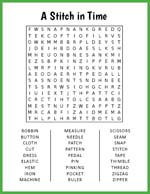 A Stitch in Time Word Search thumbnail
