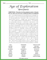 Age of Exploration Word Search Thumbnail