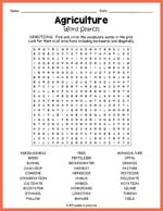 Agriculture Word Search Thumbnail