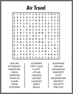 Air Travel Word Search thumbnail