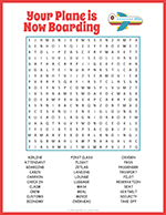 Airplane Word Search thumbnail