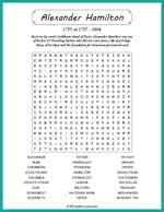 Alexander Hamilton Word Search Thumbnail