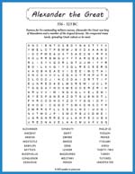 Alexander the Great Word Search Thumbnail