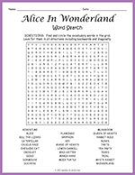 Alice In Wonderland Word Search thumbnail