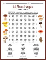 All About Fungus Word Search Thumbnail