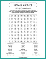 Amelia Earhart Word Search Thumbnail