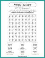 Amelia Earhart Word Search Thumbnail