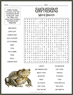 Amphibians Word Search thumbnail