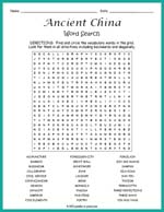 Ancient China Word Search Thumbnail