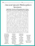 Ancient Greek Philosophers Word Search Thumbnail
