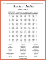 Ancient India Word Search Thumbnail