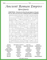 Ancient Roman Empire Word Search Thumbnail