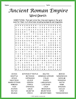 Ancient Roman Empire Word Search thumbnail