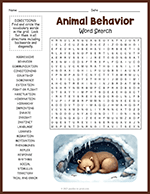 Animal Behavior Word Search thumbnail