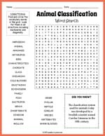 Animal Classification Word Search Thumbnail