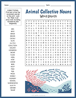 Animal Collective Nouns Word Search thumbnail