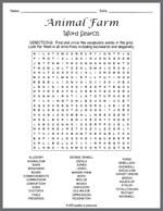 Animal Farm Word Search Thumbnail