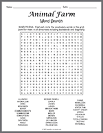 Animal Farm Word Search thumbnail