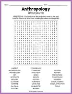 Anthropology Word Search Thumbnail