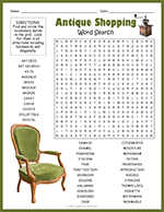 Antique Shopping Word Search thumbnail