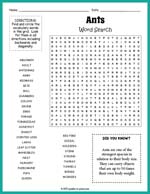 Ants Word Search Thumbnail