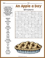 Apple Recipes Word Search thumbnail