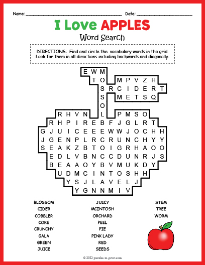 Apple Word Search