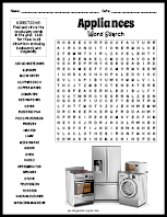 Appliances Word Search thumbnail