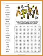 April Word Search thumbnail
