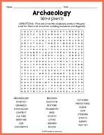 Archaeology Word Search Thumbnail