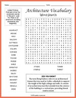 Architecture Vocabulary Word Search Thumbnail