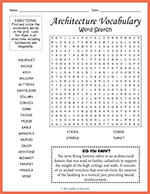 Architecture Vocabulary Word Search thumbnail