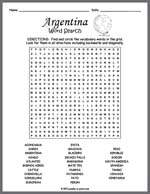 Argentina Word Search Thumbnail