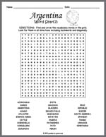 Argentina Word Search Thumbnail