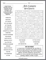 Art Careers Word Search Thumbnail