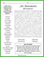 Art Movements Word Search Thumbnail