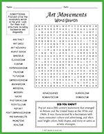 Art Movements Word Search thumbnail