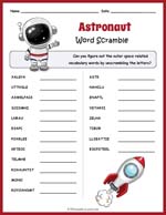 Astronaut Word Scramble Thumbnail