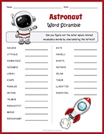 Astronaut Word Scramble thumbnail