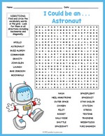 Astronaut Word Search Thumbnail