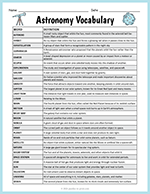 Astronomy Vocabulary thumbnail