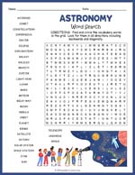 Astronomy Word Search Thumbnail