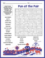 At the Fair Word Search thumbnail