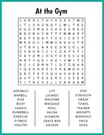 At the Gym Word Search thumbnail