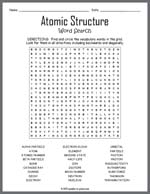 Atomic Structure Word Search Thumbnail