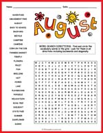 August Word Search Thumbnail